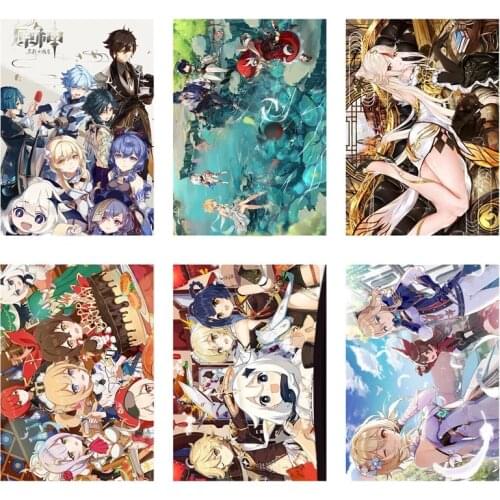 Anime Genshin Impact Series Canvas Painting Wall Art Prints Poster Wall Pictures For Home Room Decor (No Frame)