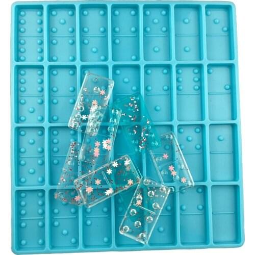 2020 New Dominoes Silicone Epoxy Resin Mould Cake Mold Fondant Molds Cake Decorating Tools Chocolate Fondant Tools Soap Mold Diy