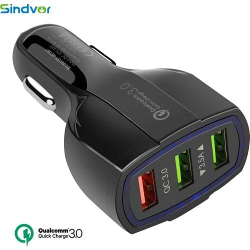 QC 3.0 3 USB Car Charger Quick Charge 3.0 3-Ports Fast Charger for Car Phone Charging Adapter for iPhone Xiaomi Mi 9 Redmi