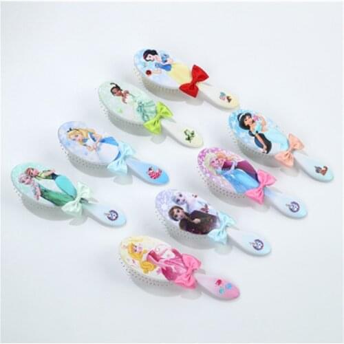 Spring Girl Cute Disney Frozen Princess Long Hair Cute Cartoon Cushion Comb 16 Minnie Mickey Childrens Toy Comb Gift