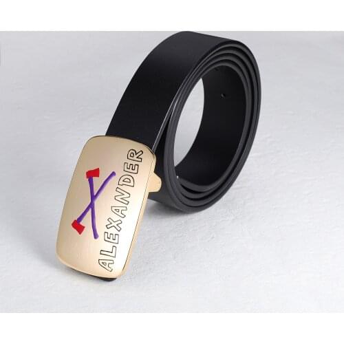 Personalized Custom Logo Belt Buckle Fashion Casual PU Leather Mens Belt Color Copper Buckle Accessories Gifts For Women