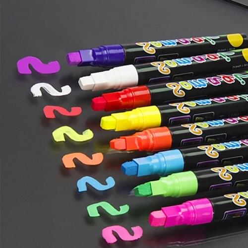 8 Colors Removable Liquid Chalk Paint Windows Markers Pen Mirrors Car Windshields Glass Whiteboards Marker Pen Stationery