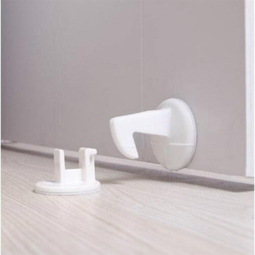 Silicone Mute Door Stopper Non-punch Hidden Wedge Door Catcher Block Children Security Door Card Baby Protect Nail-free Doorstop