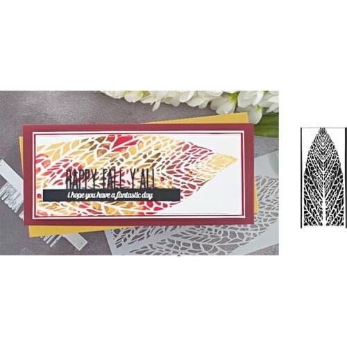 Reversed Leaves Stencil Scrapbooking Diary Decoration Embossing Template Embossing Diy Greeting Card Handmade 2021 New Arrival