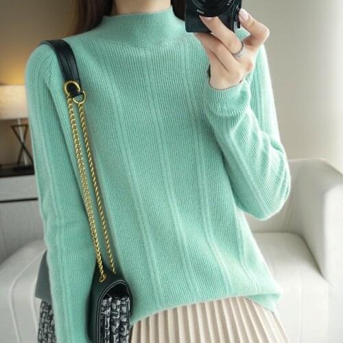 DY Turtleneck Cashmere sweater women winter cashmere jumpers knit female long sleeve thick loose pullover