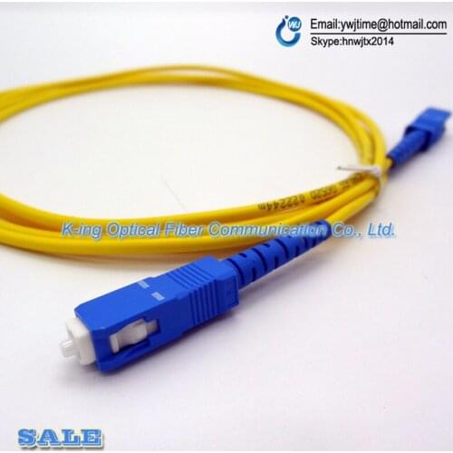 10pcs/lot SC-SC single core fiber jumper fiber optic cable 3 meters SC pigtail Optical fiber connecting tool