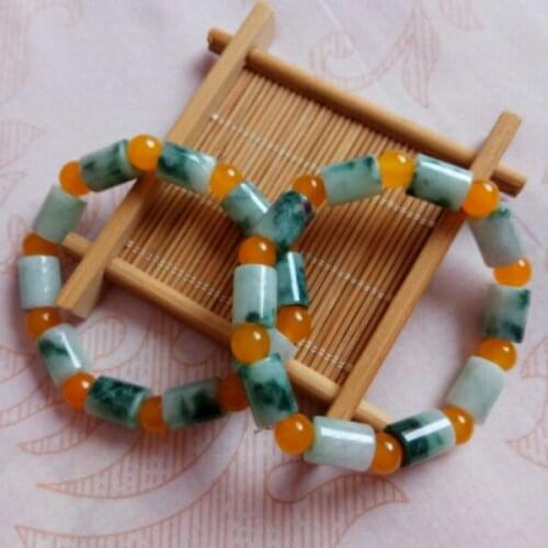 100% natural jade floating flower road pass beads bracelet boutique jewelry bracelet