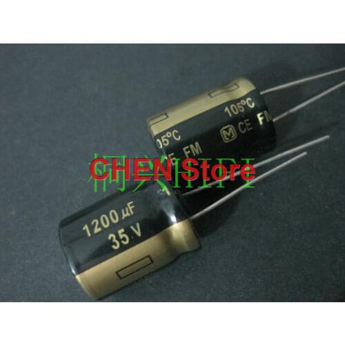 10PCS matsushita capacitor FM Series 35V1200UF 16X21MM ultra low internal resistance Electrolytic Capacitor 1200uf 35v