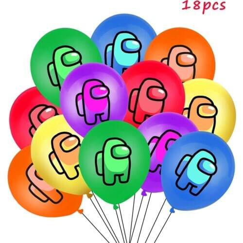 18pcs 12inch Birthday Ballon Set Baby Shower Party Decorations Supplies Cartoon Game Figure Round Balloons Child Balloon Gift