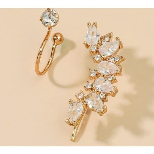 2021 Fashion Women Wrap Stud Clip Earrings Girl Trendy Earrings Wrap Stud Clip Bohemian Crystal Jewelry Earrings For Women Gifts