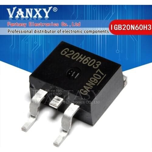 5pcs IGB20N60H3 TO-263 G20H603 TO263 IGB20N60 IGBT 600V 20A new original