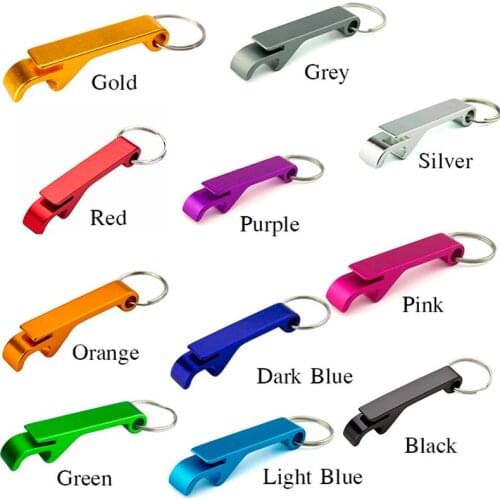 5Pcs/Package Mixed Color Multifunctional Bottle Opener Key Ring Metal Aluminum Alloy Can Opener Bar Tool