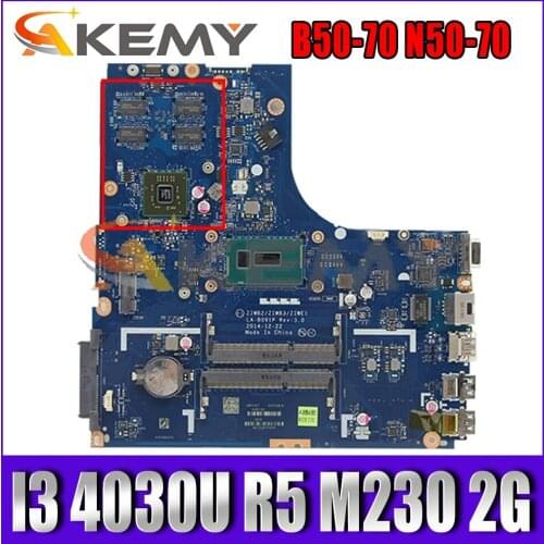 Akemy LA-B091P Motherboard For Lenovo B50-70 N50-70 Laptop Motherboard CPU I3 4030U R5 M230 2G DDR3 100% Test Work