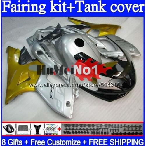 YZF-600R For YAMAHA YZF 600R 1996 1997 1998 1999 2000 2001 38MC.77 YZF600R Thundercat 96 97 98 99 00 01 02 Gold silver Fairings