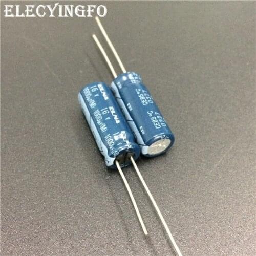 100pcs 1000uF 16V1000UF ELNA RE3 Series 8x20mm 16V1000uF Audio Capacitor