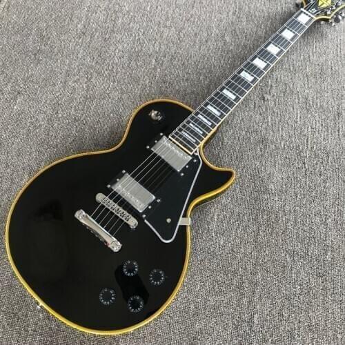 Free delivery, black electric guitar, ebony fingerboard, , high quality electric guitar Upgrade Tune-o-Matic bridge guitar