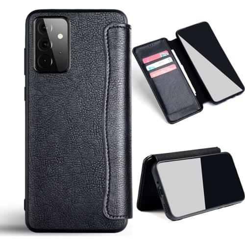 Case for SAMSUNG Galaxy A72 4G 5G Flip cover Leather with card slot no magnet for SAMSUNG Galaxy A72 4G 5G case funda coque