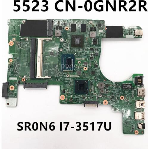 Free shipping For Inspiron5523 Laptop motherboard CN-0GNR2R 0GNR2R 11307-1 With SR0N6 I7-3517U CPU N13P-GV2-S-A2 working well
