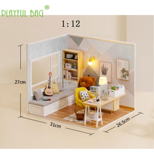 Adult toy smart house diy sunshine study ob11 doll house hand-assembled model intellectual girlfriend kid gift ZD27