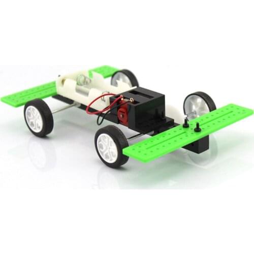 DIY Two Drives Car Handmade Toys Physical Gizmo Building Blocks Kits Solar Energy Assembled Toy Teaching Tool Kids Toys