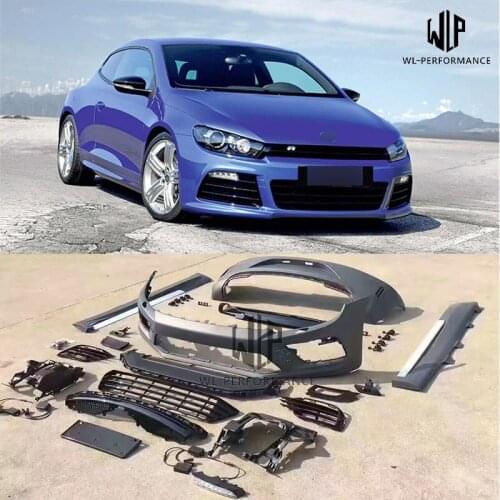 PP unpainted Car body kit Front Rear bumper Side skirts Exhaust For Volkswagen Scirocco upgrades Scirocco R body kit 09-14