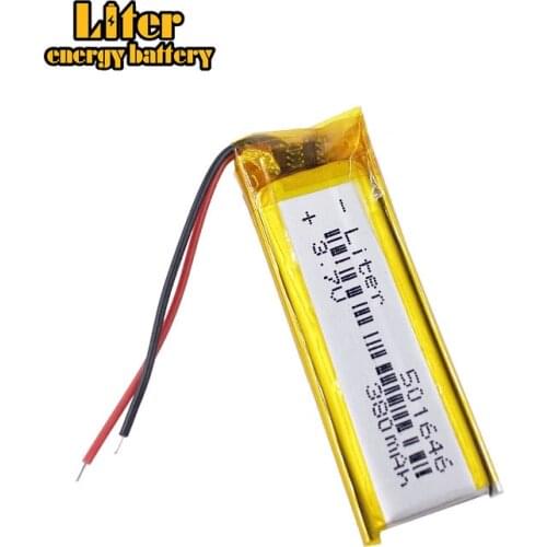 501646 3.7V 380mAh 481748 Lithium Polymer LiPo Rechargeable Battery ion cells For Mp3 Mp4 DIY PAD DVD E-book bluetooth headset