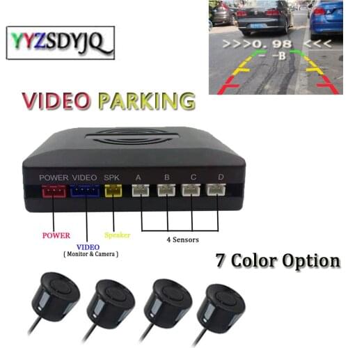 New Visible Dual Core CPU Reverse Car Video Parking Sensor Reverse Backup Assistance Radar Distance Display Alarm Show Distance