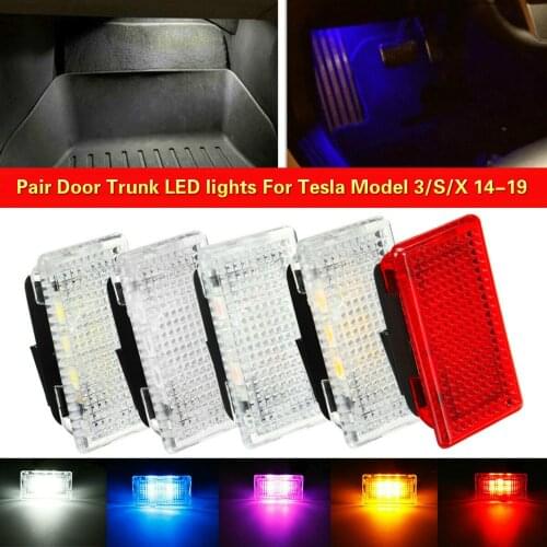 Upgrade 4Pcs Car LED Interior Light Bulbs For Tesla Model 3 Model S Model X Easy Plug Replacement Indoor Trunk Light LED Light