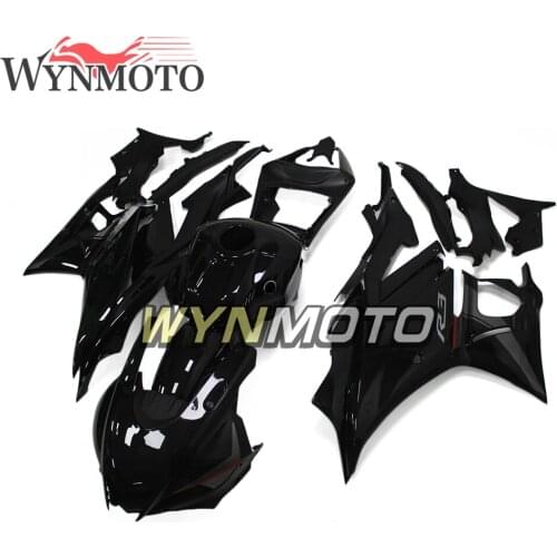 New Complete ABS Plastic Injection Motorcycle Fairings For Yamaha R25 19 20 R3 2019 2020 Glossy Black Bodywork