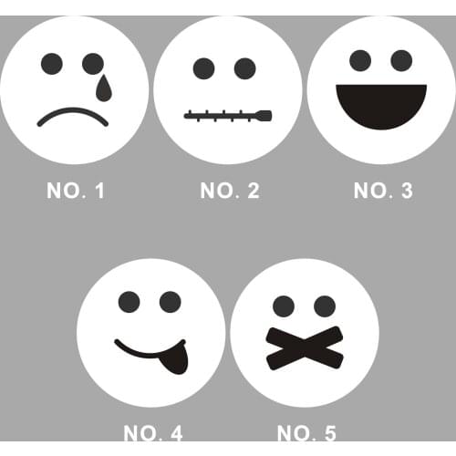 Wholesale 450PCS 2.5CM DIY Packing Circular Funny Lovely Sad Self Adhesive Sticke Expression Simple Cartoon Pattern Wrapping