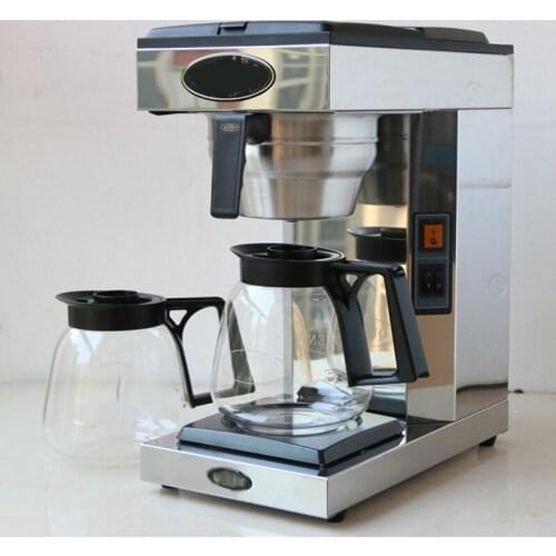 Wholesale double-head semi-automatic drip distillation coffee machine the new automat machine price professional stainless steel