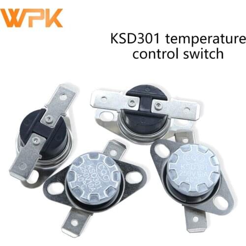 KSD301 Temperature Controller Temperature Control Switch Normally Closed Normally Open 40/45/85-180 Degree 250V/10A 1Pcs