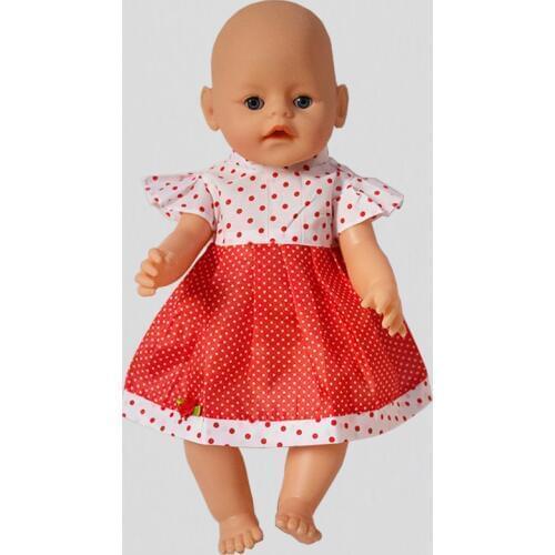 Fit 43cm Baby Doll Clothes Pink Handmade Suspender Skirt Clothes Dress Christmas Gift Doll Accessories Fashion