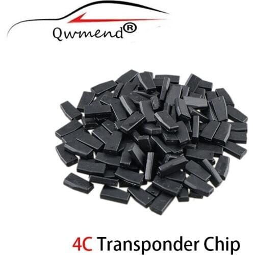 QWMEND Transponder ID4C Chip for Toyota Camry Prado Corolla Crown Ford 2005-2011 Carbon Blank Car Key Chip ID4C 3X 10X 20X 50X