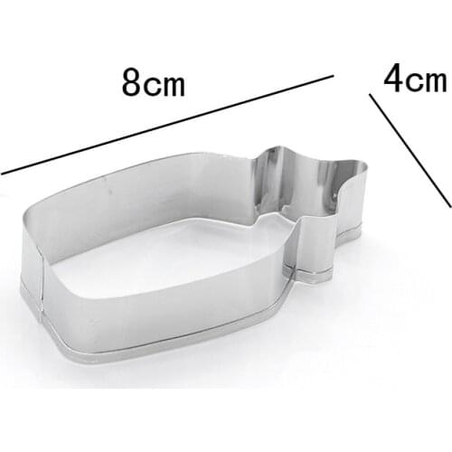 Stainless Steel Cookie Cutter Fondant Molds Baby Bottle Bib Cloth Shape Baking Supplies GRSA889