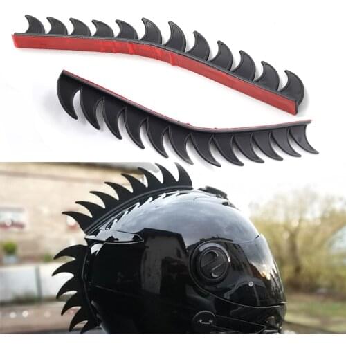Rubber Dirt Biker Motocross Helmet Mohawks Spikes Mohawk Sticker