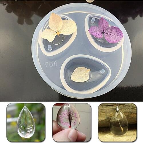 DIY Pendant Water Drop Gem Silicone Mold Resin Casing Craft Crystal Epoxy Moulds Handmade Jewelry Making Tool
