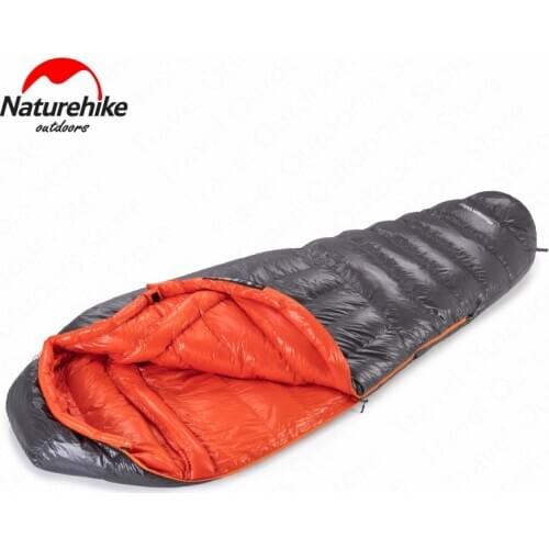 Naturehike 800FP Camping Goose Down Sleeping Bag Ultralight Compact Waterproof Mountain Valley Mummy Adult Sleeping Bag