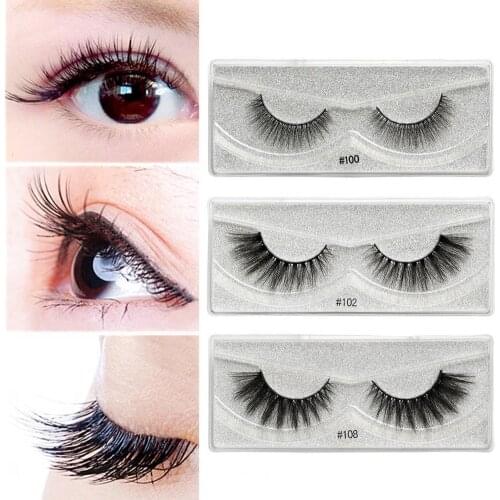 1 Pair Lash Slender Multiple Layers Natural Effect Handmade Mink Hair Eyelash for Girl