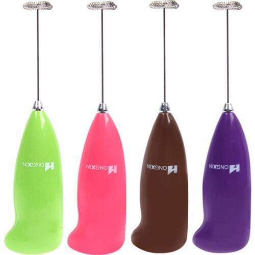 1PC Electric Handle Hot Drinks Milk Frother Foamer Coffee Mixer Whisk Coffee Milk Stirrer Egg Beater Egg Tools Ok 0269