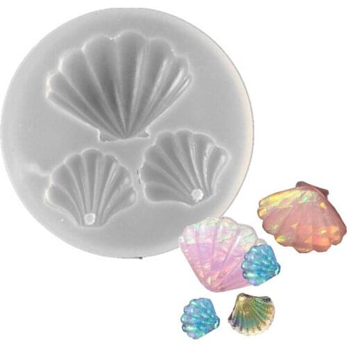 1PC Crystal Shell Silicone Rubber Mould Geometric Pendant Mold Jewelry Marking Tool Craft Phone Cover Accessory