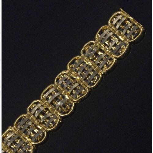 11mm Braided Gimp Gold Metallic Embellishment Applique Ribbon Trim Decorated Sewing Accessories for Craft Garment 30yard/ T1302