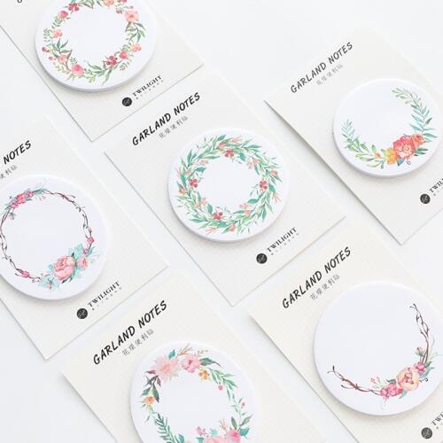 24 pcs/Lot Flower sticky notes memo pads Garland Post bookmark sticker stationery Office accessories School supplies F876