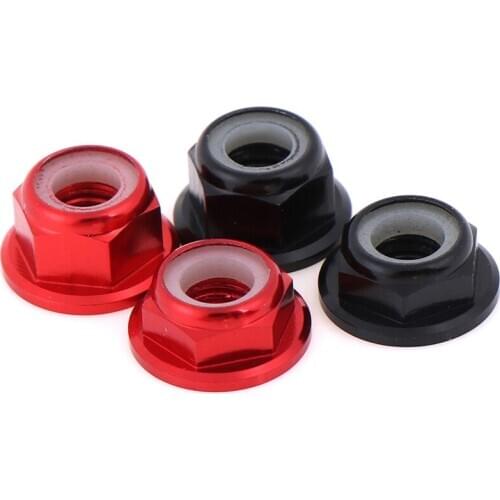5 Pcs M5 Aluminum Flange Nylon Nut Low Profile CW CCW Anti-Loose Insert lock For 2204 2205 2206 Brushless Motor RC QAV250 210