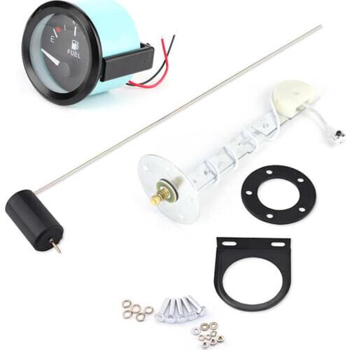 52mm Universal Car Fuel Level Gauge LED Digital E-1/2-F Range Meter with Fuel Sensor Fuel Car Fuel Gauge Accessories