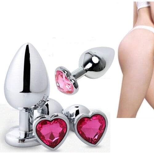 70mm Heart Stainless Steel Auns Plug Sex Toy For Women Men Butt Plug Orgasm Dildo Prostate Ass Piug Adult Gay Sex Products