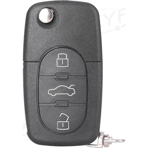 3 Buttons folding Key Shell For Audi A2 A4 2000-05 & A8 1994-2003 remote Case