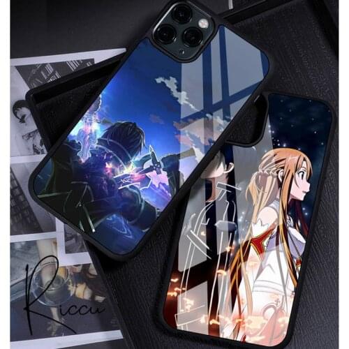 Hot Sword Art Online SAO Anime Manga Phone Case Rubber for iPhone 12 11 Pro Max XS 8 7 6 6S Plus X 5S SE 2020 XR 12 Mini case