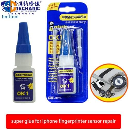 10ML MECHANIC OK1 For IPhone 7 7P 8 8P 8 Plus X Fingerprint Maintenance Glue Repair Mobile Phone Rework Button Major Glue Tools