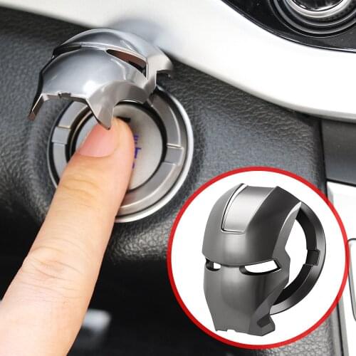Zinc Alloy Irin Man Car Engine Ignition Start Stop Button cover for Ford Focus Kuga Fiesta Ecosport Mondeo Escape Explorer